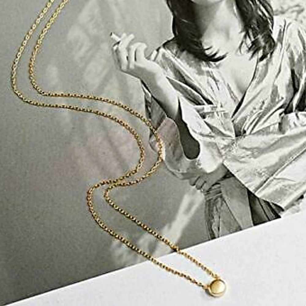 PAVOI
14K Yellow Gold Plated Tiny Dot Necklace Round Circle Pendant